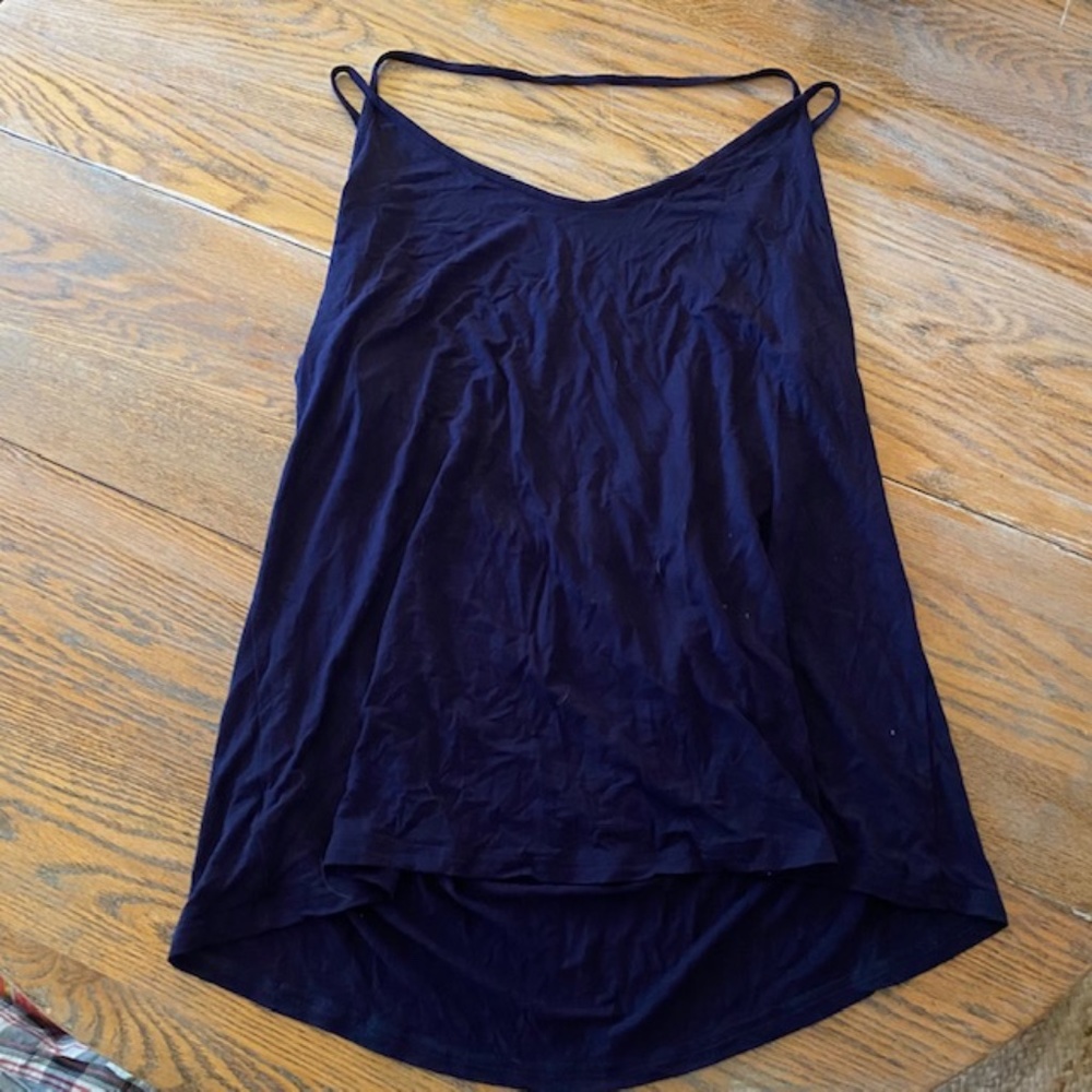 TOBRIEF XXL Dak. Blue knit tank top/95%cotton